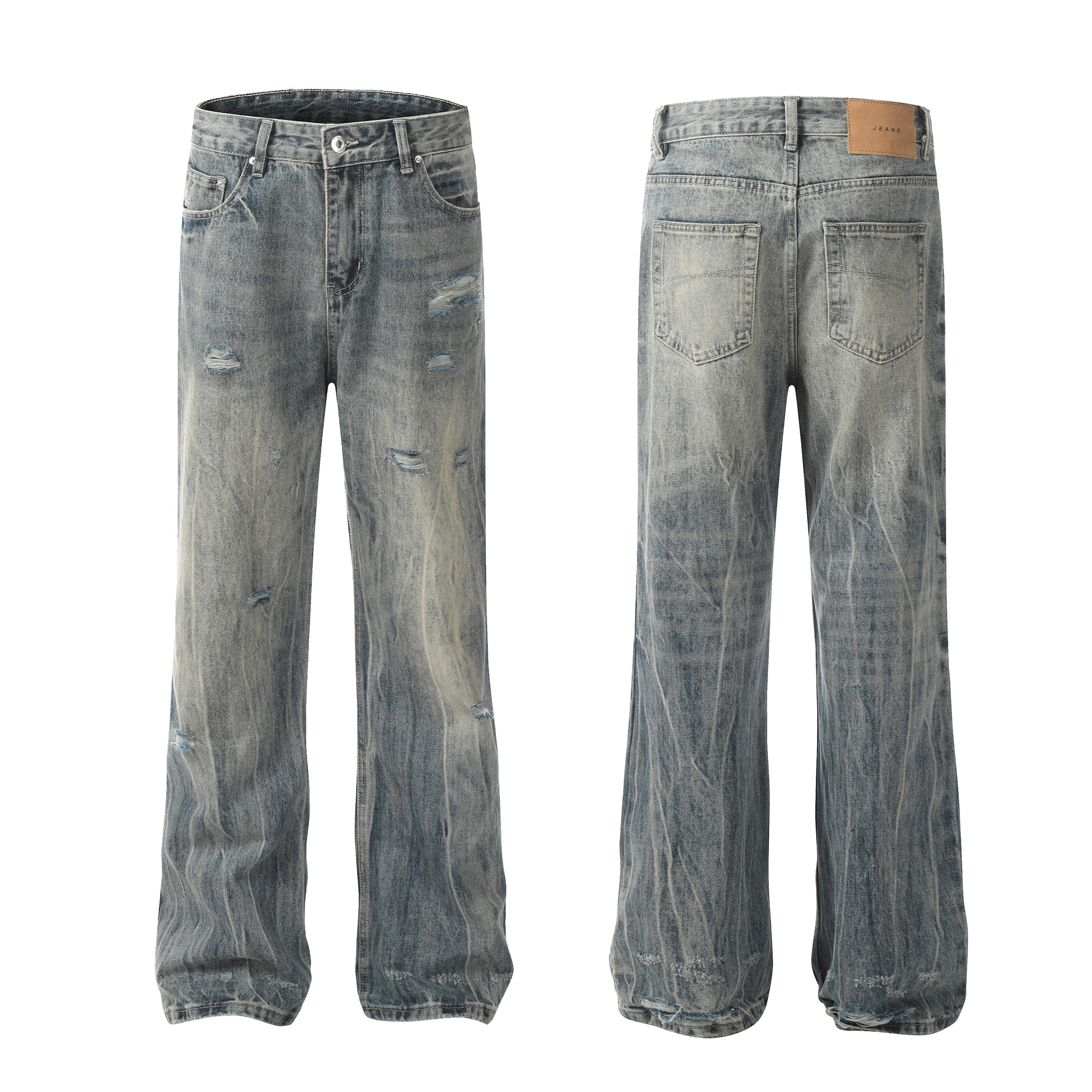 长裤美式AU8OFCLUB拉链水洗四季