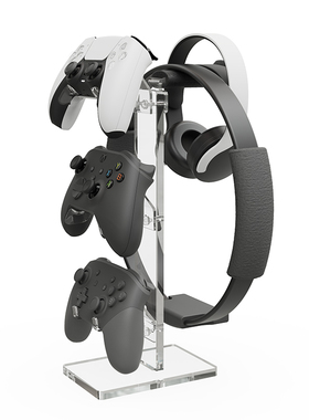 Skull & Co. PS5/PS4/XB/Pro手柄支架 skullco骷髅雾鸦savage raven 透明亚克力挂架适用手柄健身环头戴耳机