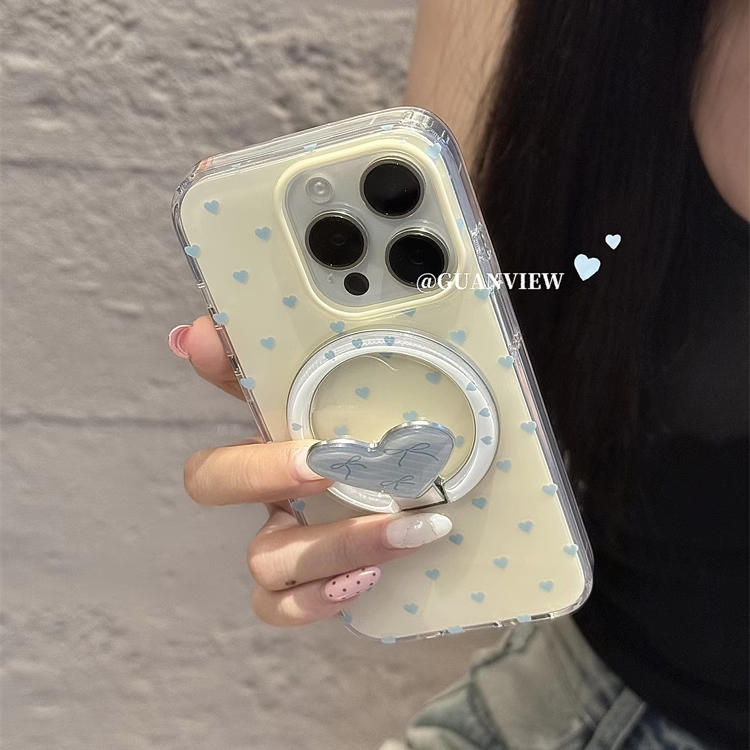 韩国简约折叠爱心蝴蝶结磁吸支架