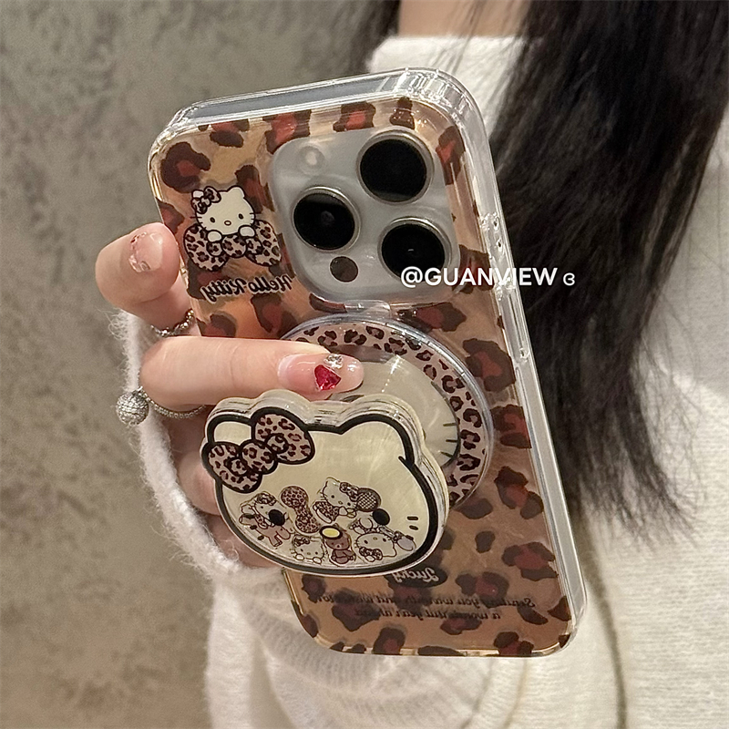 时髦辣妹kitty凯蒂猫磁吸支架壳