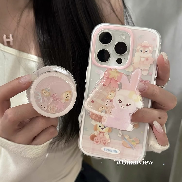 guanview ins穿棉袄玲娜贝儿星黛露可琦安摇摇乐适用iphone16promax苹果15手机壳二合一14磁吸支架13防摔套女
