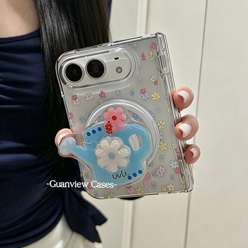 田园花朵浇水壶18Fold手机壳