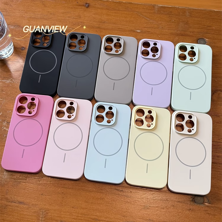云感软糯磁吸细圈液态硅胶iphone