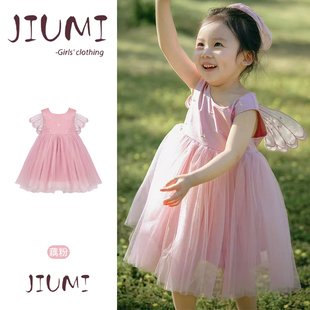 女童夏季 甜美公主裙宝宝翅膀背心网纱甜美可爱舒适连衣裙 韩版 新款