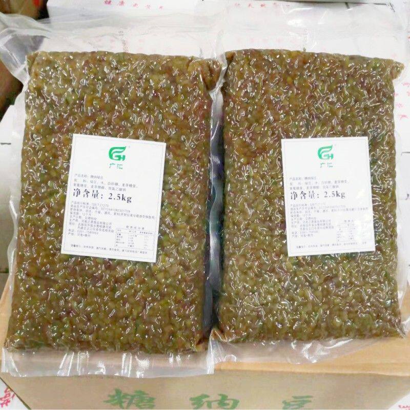 糖纳绿豆商用整箱2.5kgX6包绿豆冰沙冰粉糖纳豆烘焙奶茶甜品原料