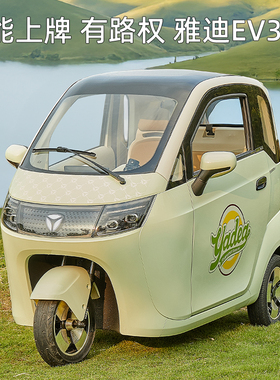 雅迪EV301电动三轮车承载车身国标可上牌电动正三轮摩托休闲代步