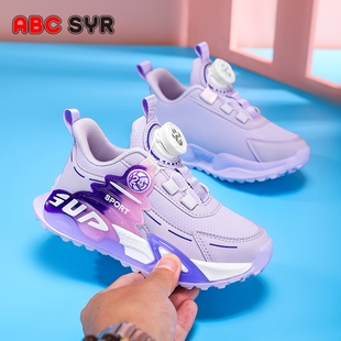 皮面防水女孩旋转扣休闲鞋 儿童秋冬款 SYR外贸原单清仓运动鞋 ABC