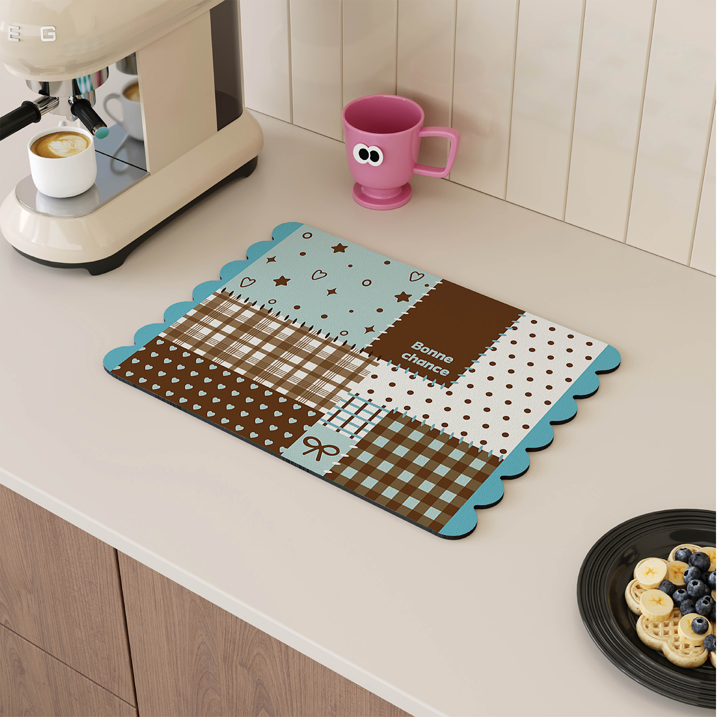 法式复古风厨房台面沥水垫隔热垫