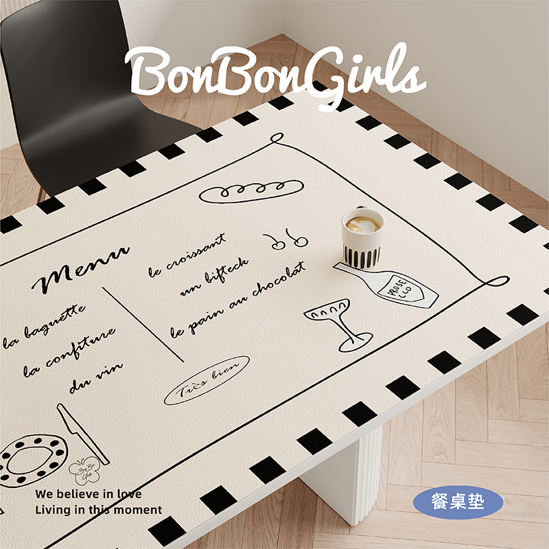 法式复古桌布防水防油PVC桌面垫