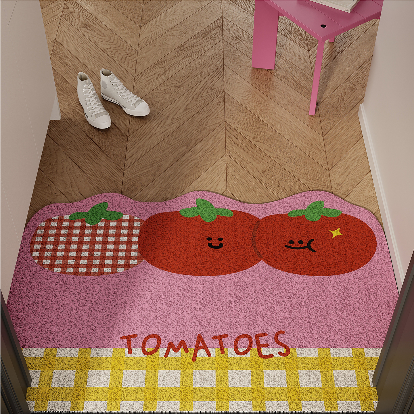 卡通入户地垫丝圈除尘脚垫可裁剪