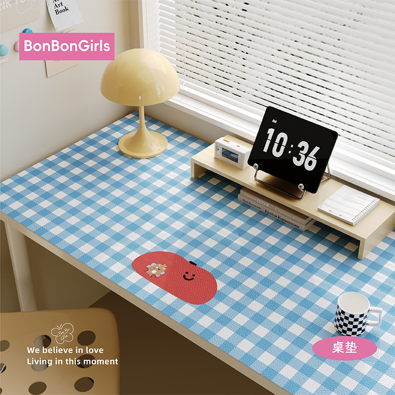 BonBonGirls格子书桌垫防水防油