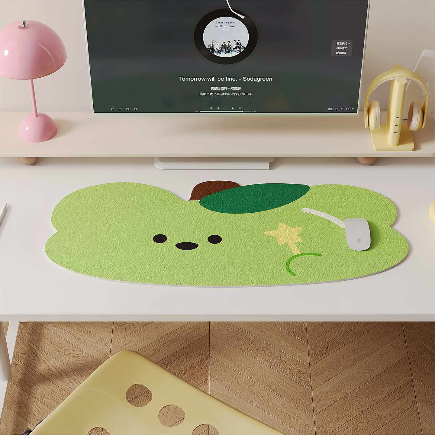 韩式萌趣可爱书桌垫防水防油桌布