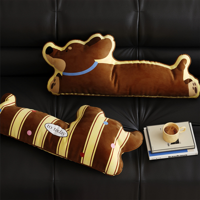 卡通复古风小狗异形抱枕沙发靠垫