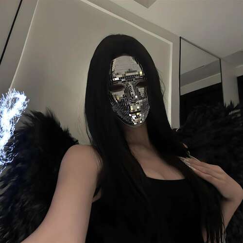 【镜面面具】覆面系钻石面罩cos假面女王派对装扮氛围感拍照道具