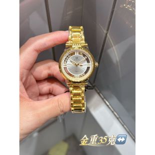 足金999宇珀黄金小金表手链送女友礼物