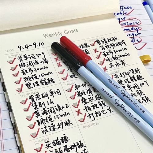 韩国Monami慕娜美351水性中性笔