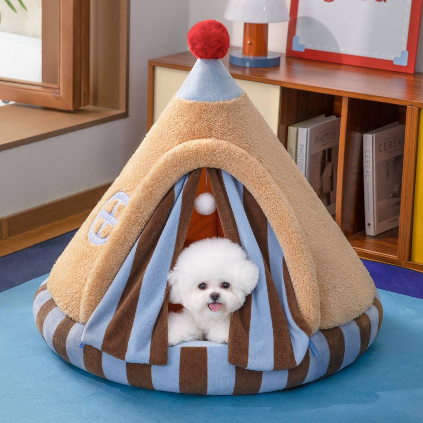 狗窝四季通用封闭式安全感宠物小型犬比熊狗屋睡觉床猫咪冬天保暖