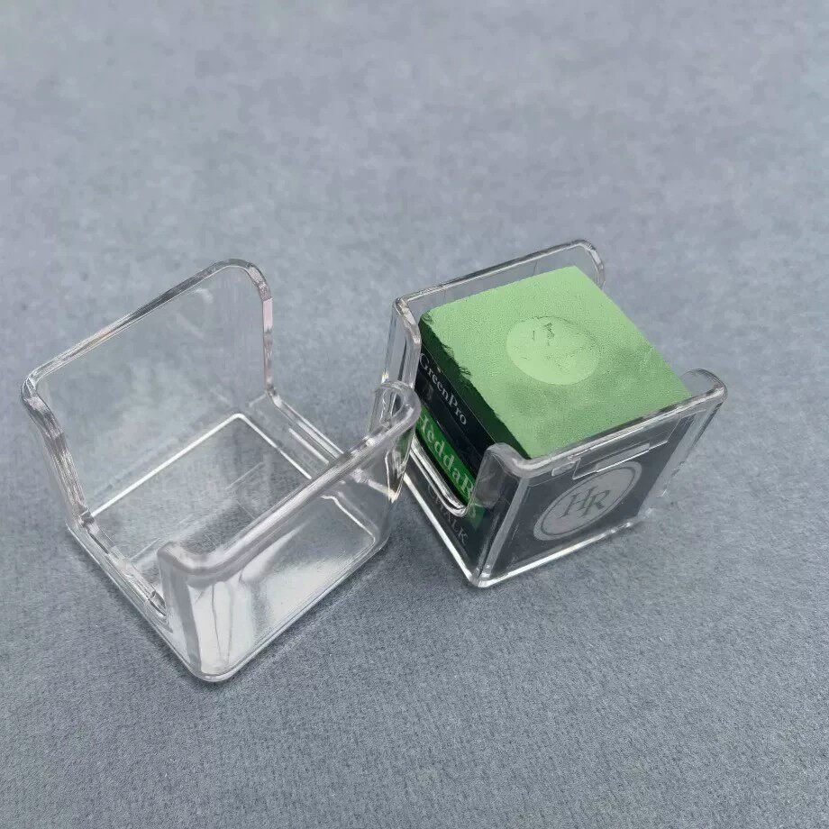 透明亚力克正方体台球巧克粉盒图片