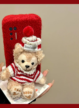 圣诞小熊适用坚果pro3手机壳pro2立体pro2s红色r2秋冬季r1硅胶por毛绒毛茸茸全包防摔卡通可爱暖手新款软壳女