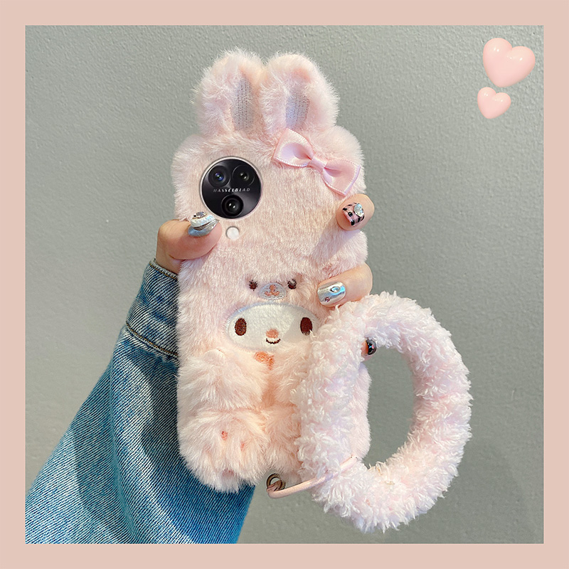 立体毛绒绒oppo手机壳卡通