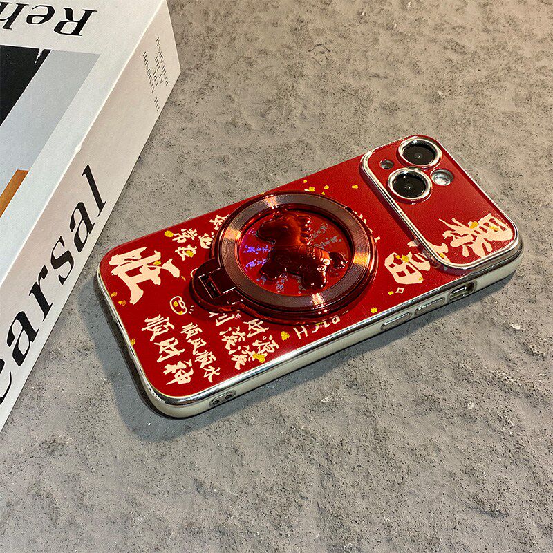 手机壳硅胶电镀新年红色2026马年