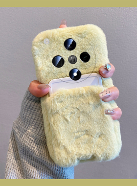 绿色卡包适用oppofindx8手机壳findx8ultra立体fondx7pro卡套por简约0ppo插卡秋冬oppo毛绒绒硅胶毛茸茸毛毛p