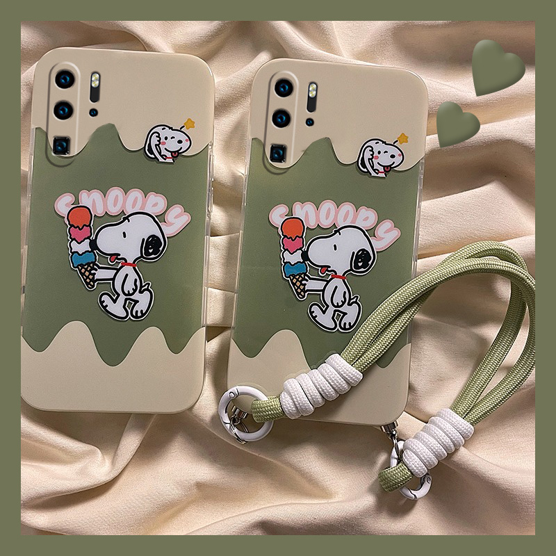 手机壳冰淇淋史努比带挂绳卡通可爱