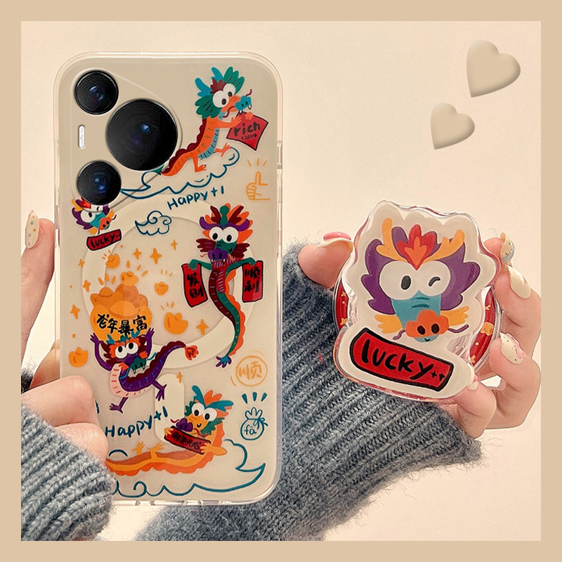 支架新年硅胶手机壳暴富