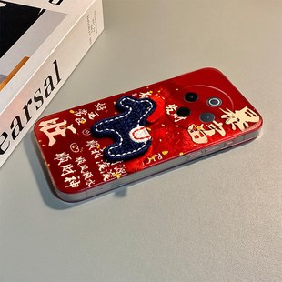 t35 y53 y33 y93s 2026卡通刺绣小马适用vivoy500pro手机壳y300i新年y200gt发财y100t暴富y50m挂绳y77e软y97