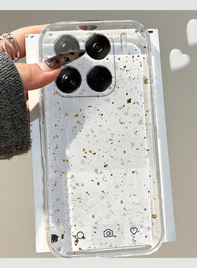 高级感金箔适用小米15pro手机壳14简约13sultra新年12spor小众12x满屏11青春版日韩10s米mi硅胶本命年透明软p