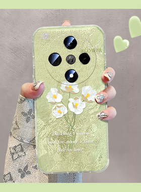 白色花朵英文适用oppofindx8pro手机壳fondx7ultra高级感6春日5日韩a3por小清新a2x小众a1羽纱0ppo硅胶opop软