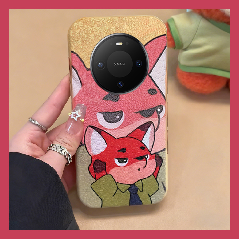 动漫疯狂动物园适用华为mate80promax手机壳mete70pro+朱迪m60尼克50e可爱40皮纹30epor仿皮十卡通huawei硅胶