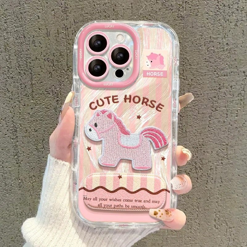 条纹刺绣小马适用小米红米note15pro+手机壳noto14立体13镜子12turbo支架11tpor新年10羽纱9马年8十redmi卡通,3C数码配件,手机保护套/壳,淘宝优惠券,粉丝福利购,淘宝优惠卷