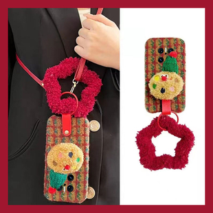 帽子饼干适用华为mate70pro 手机壳pura70ultra毛茸茸mete70rs挂绳60日韩50e斜挎40硅胶30por可背带十毛绒绒p