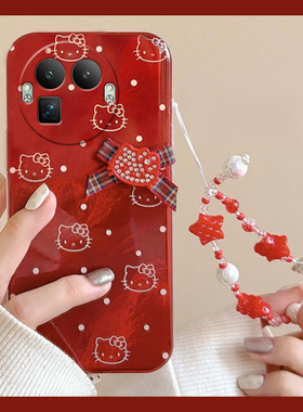 2026波点kt猫适用oppo真我gt8手机壳13pro至尊版12por+凯蒂猫11新年gt7红色gtneo6se软neo5十v25/v15/q5/q3s