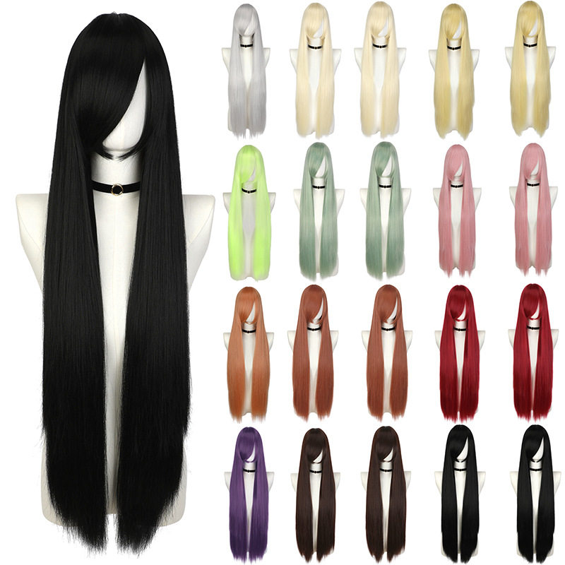 万用Cosplay长直假发100cm多色
