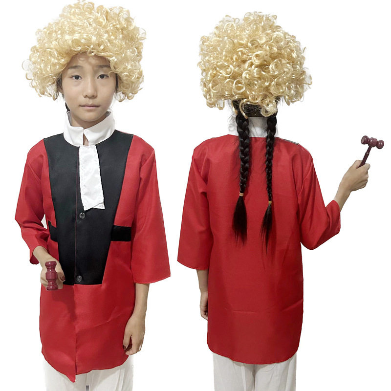 儿童法官律师万圣节演出服