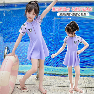 中大童泳衣女童洋气夏天流行夏季 高级感甜美潮服服饰舒服 韩版 新品