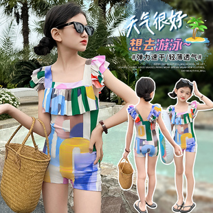 女大童泳衣夏季 服飾中大童潮裝 夏裝 潮流夏潮流行 洋氣高級感韓版