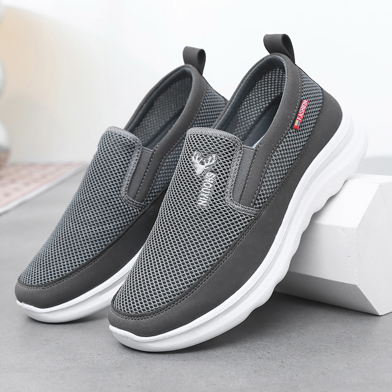 舒适休闲健步鞋男夏季透气网鞋