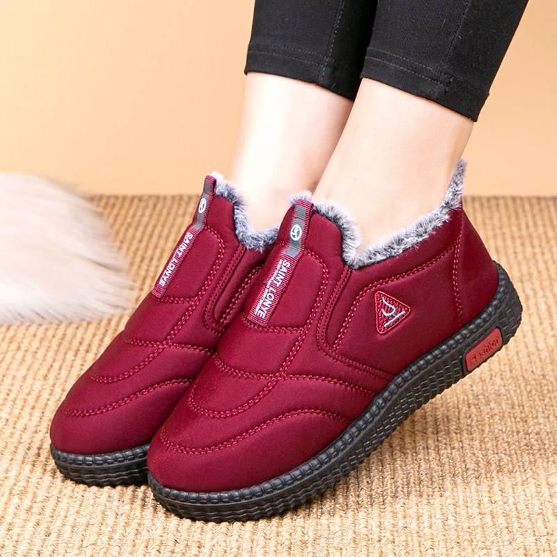 老北京布鞋女冬季加绒健步鞋一脚蹬防滑外穿妈妈棉鞋软底奶奶鞋子,女鞋,棉鞋,淘宝优惠券,粉丝福利购,淘宝优惠卷