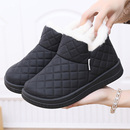 新款冬季加绒舒适女棉鞋休闲保暖雪地靴防寒加厚妈妈鞋短筒靴