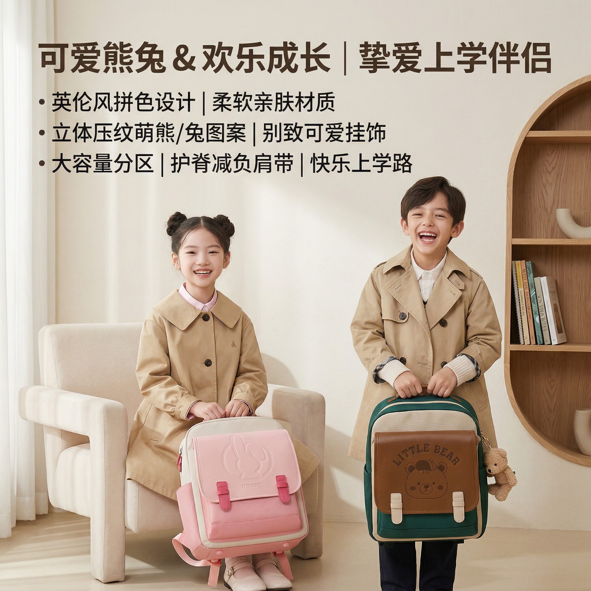 轻量化减负轻盈护脊云感背副