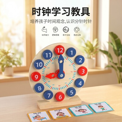 儿童数学时钟教具早教益智