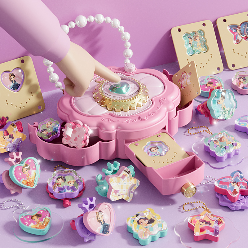 百变魔法盒小女孩玩具4到6岁儿童女童生日礼物公主贴纸机网红爆款