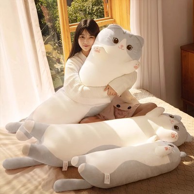 长条猫咪抱枕可抱可夹内胆升级