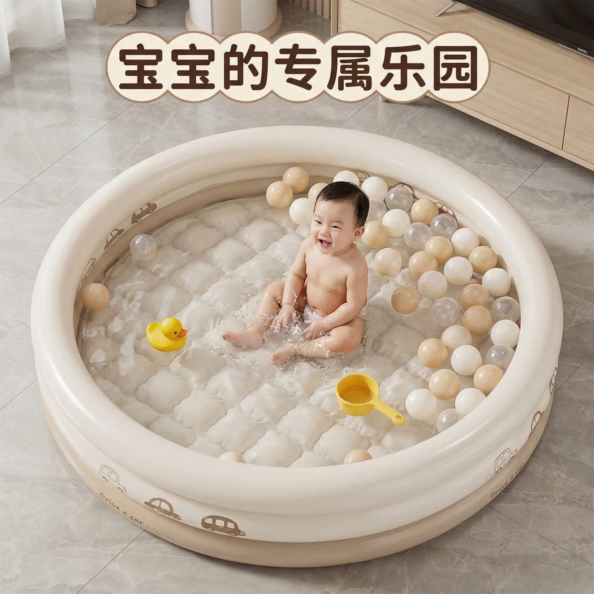 游泳池家用儿童充气折叠户外宝宝戏水池婴儿大号加厚免充气洗澡桶