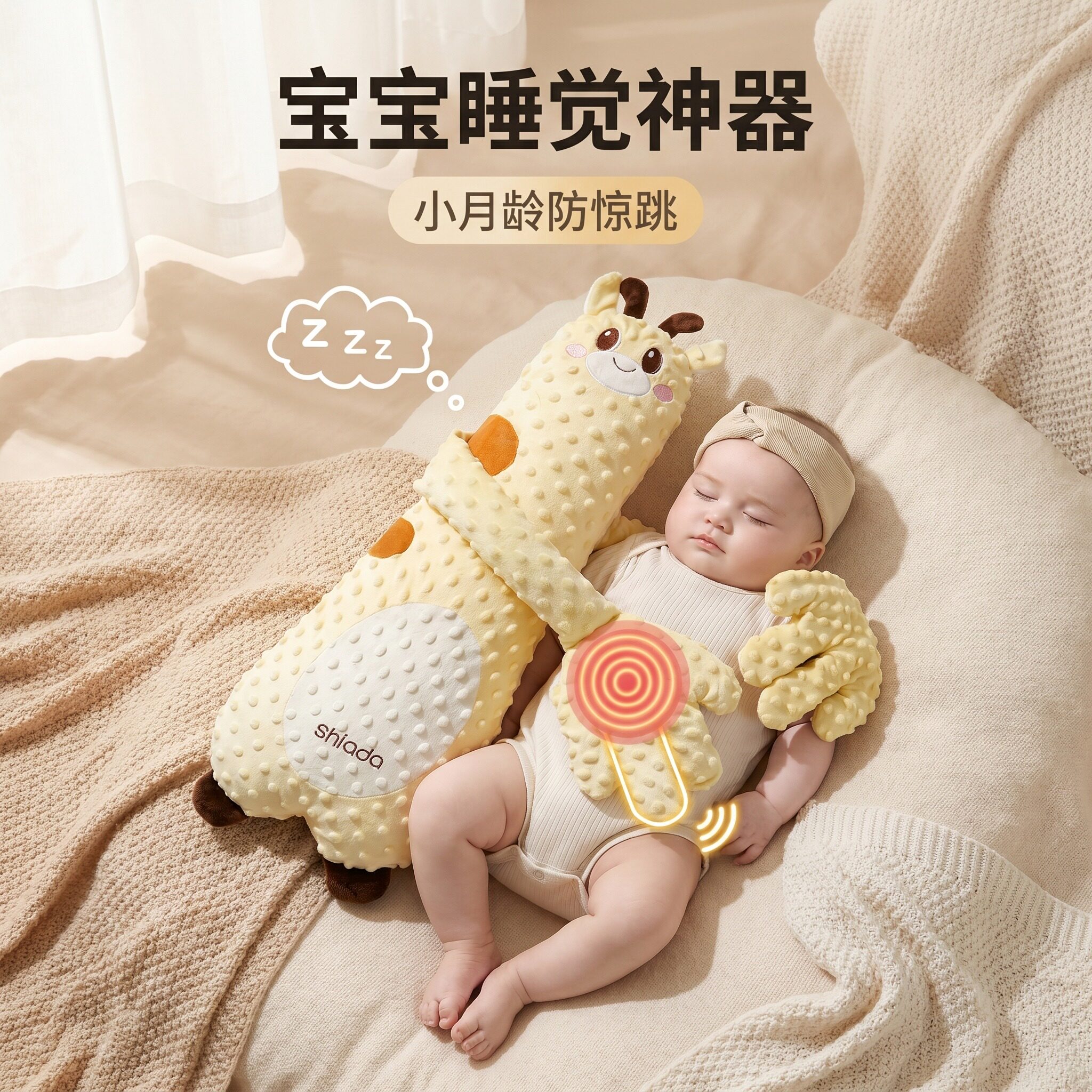 手指拍动微压安抚宝宝安抚玩偶
