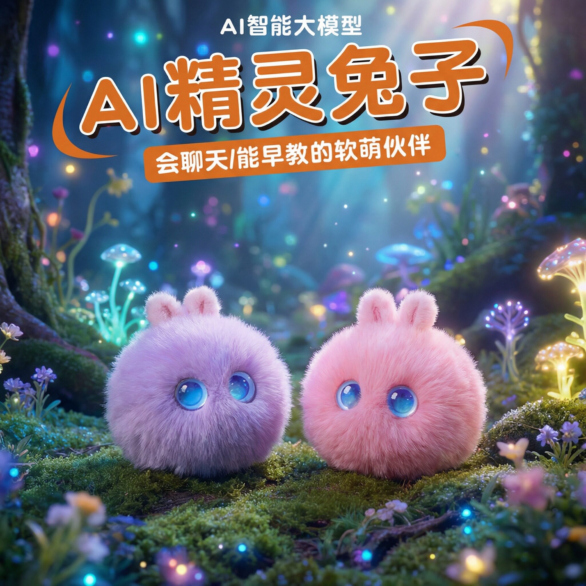 AI精灵兔子暖心治愈陪伴成长