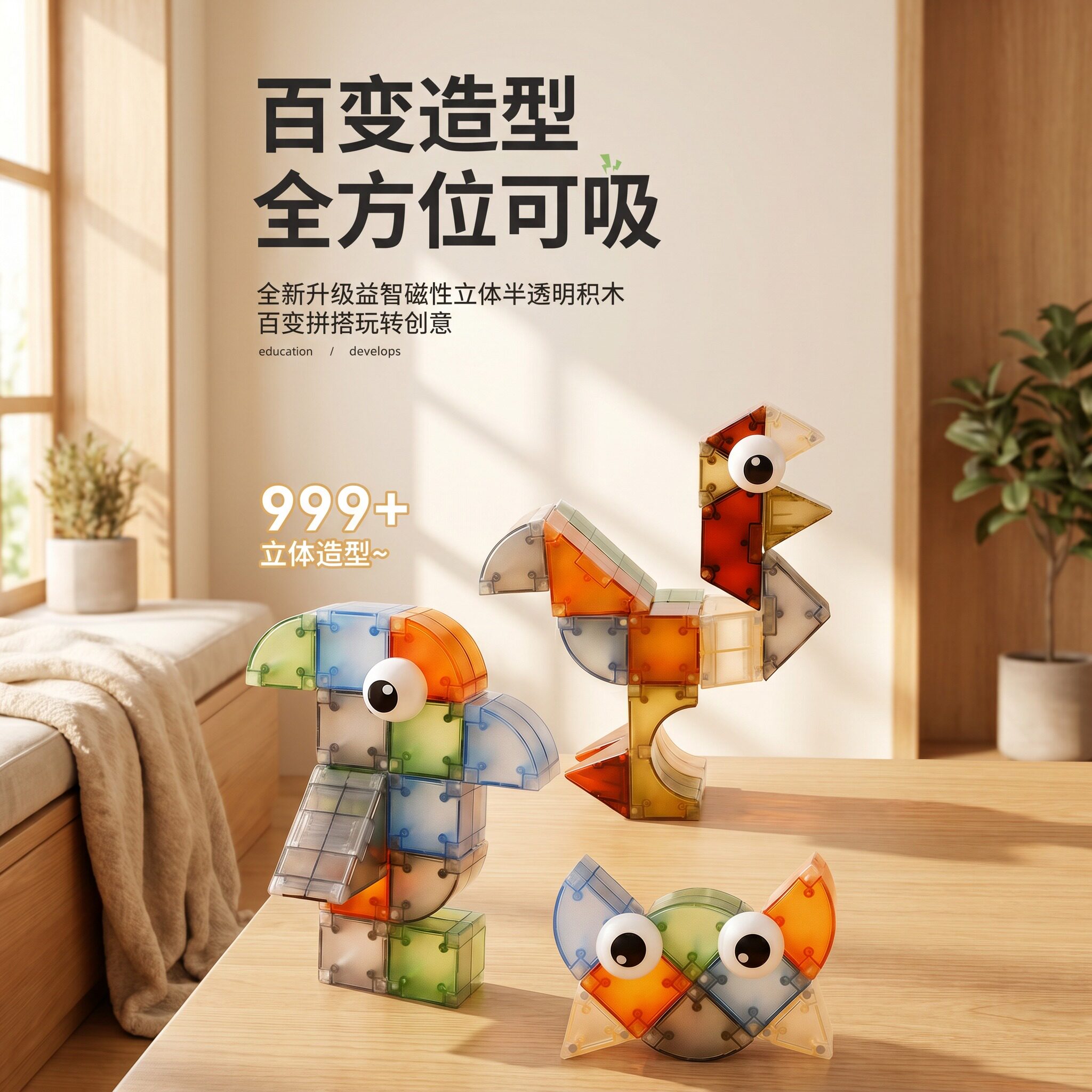 百变磁力片全方位可吸